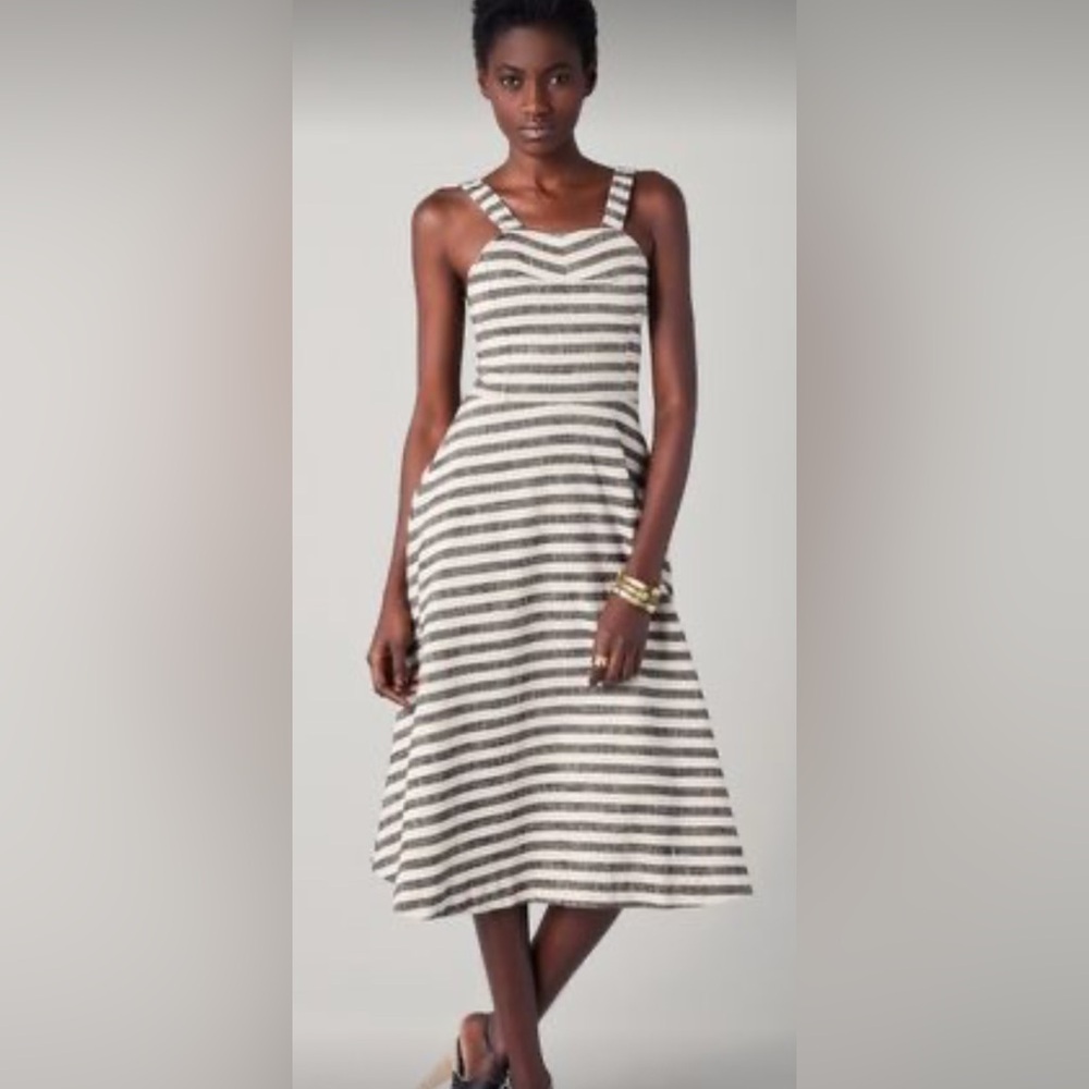 Derek lam 10 Crosby linen stripes dress size 10